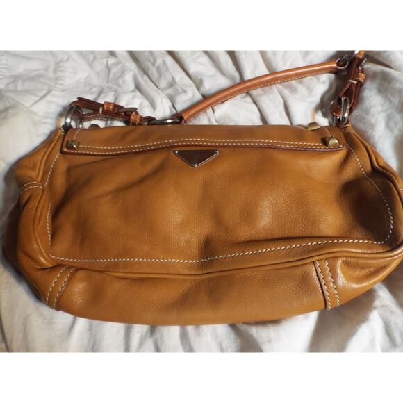 Prada Brown Suede Shoulder Bag BR2429 with Card & Dust Bag - Picture 3 of 16